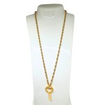 Collana a forma di chiave placcata in oro
