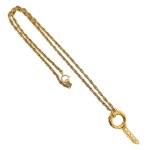 Collana a forma di chiave placcata in oro
