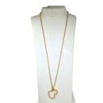 Gold-plated heart necklace with Swarovski crystals