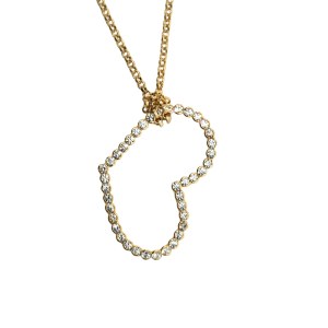Gold-plated necklace with a heart