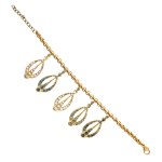 Gold-plated bracelet with Swarovski crystals