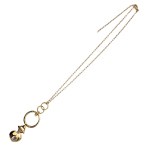 Gold-plated heart-shaped necklace with a decorative white Swarovski crystal