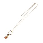 Gold-plated pendant with a faceted cubic zirconia