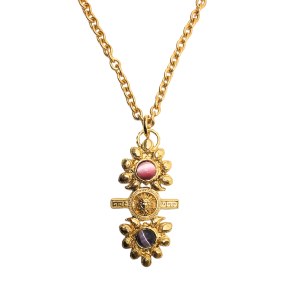 Gold-plated decorative necklace in the Roman style
