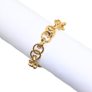 Gold-plated bracelet with stars