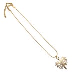 Gold-plated pendant adorned with Swarovski crystals
