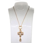 Gold-plated necklace with a cross