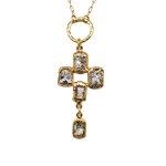 Gold-plated necklace with a cross