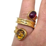 Gold-plated spiral ring