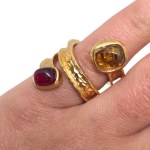 Gold-plated spiral ring