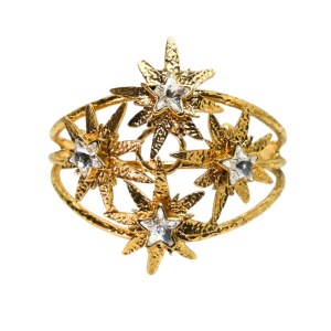 Gold-plated bracelet with Swarovski stars