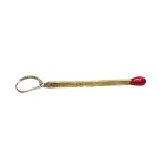 Gold-plated Three Matches Earring (red) / Marek Piekarczyk