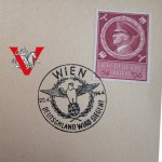 Third Reich , Adolf Hitler , April 20, 1944, Hitler's Birthday, Commemorative Card, Stamped Stamp