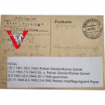 Third Reich , SS Pomerania Gryfice Pogorzelica, SSman Card 1943 Feldpost, Rarity