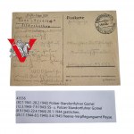 Third Reich , SS Pomerania Gryfice Pogorzelica, SSman Card 1943 Feldpost, Rarity