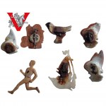 Third Reich, 7 Brick Figure Badge, WHW Winter Aid, Wintershislwerk