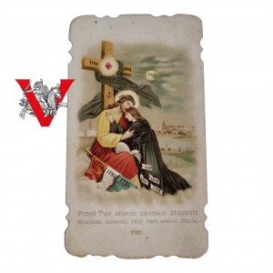 Poland the Christ of Nations, Beautiful Picture, Uprisings , Constitution, Tricolor Flag of Poland , 1891