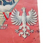 Boże Zbaw Polskę - Ratujcie Dzieci - Piękna Patriotyczna Karta / Cegiełka 1916 r.