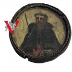 Powstanie Styczniowe, Żałoba Narodowa, Św Medalik , Skatalogowany ! Ręcznie Malowany.