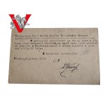 JUDAIKA, Card of a well-known Jewish Advocate to a Polish Noblewoman , 1918 , Curiosity.