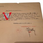 Powstanie Wielkopolskie i Armia Wielkopolska, Zaświadczenie z 68 PP 10 Pułku Strzelców Wlkp ,1934 , SUPER DOKUMENT