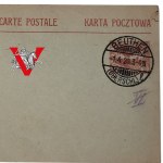 Powstanie Śląskie, Poczta Plebiscytowa ,Bytom 1.4.1920, CZERWONE NAPISY
