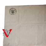 Prussia 1854 , Government paper , Signet for 5 pennies , Coat of arms , Dry seal, watermark