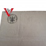 Prussia 1854 , Government paper , Signet for 5 pennies , Coat of arms , Dry seal, watermark