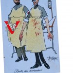 Wojsko Polskie, Lekarz Wojskowi, Karykatura, 1920 rok