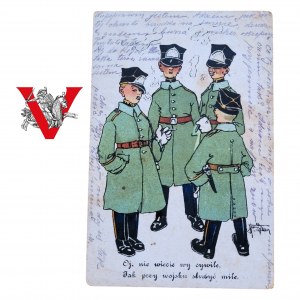 Cadets Smoking Cigarettes, Satric Card, All Recorded 1923