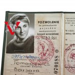 Legitimation , Powzolenie na Prowadzanie Motocykli, Kobieta, Malbork 1961
