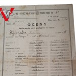 Warszawa 1925, Świadectwo Publiczna Szkoła Powszechna nr 20