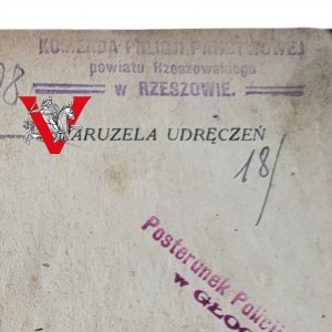 State Police Headquarters in Rzeszów, Police Station in Glogow Malopolski , Book with Stamps II RP