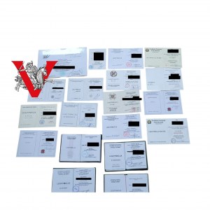 GRANITARY GUARD , WOP, MEGA LOT 19 Legitimations for the decorations of Colonel SG, Szczecin, Bialystok ! EXTRA