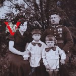 Korpus Ochrony Pogranicza , KOP, Wacław Blicharski z rodziną, OSOWIEC, Duże Zdjęcie, Odznaka KOP i Inne