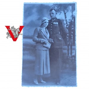 Korpus Ochrony Pogranicza KOP, Kopista z Żoną , Pełna Postać Krzyż Walecznych , Dedykacja Osowiec 1937 ,