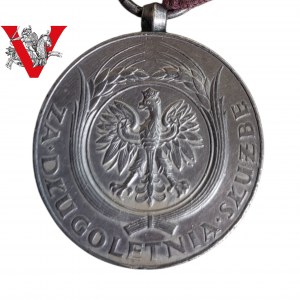 II RP Medal Za Długoletnią Służbę XX - NIE SREBRO a BITY- Ciekawostka