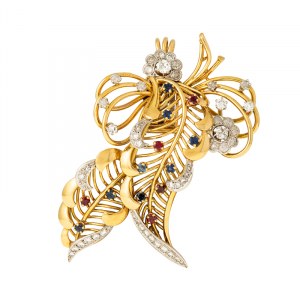 Pendentif à motif floral, France, 2e moitié du 20e siècle.
