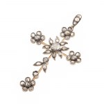Cross with flower motif, late 19th century, Victorian style