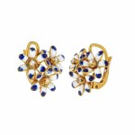 Earrings in the form of flowers, mid-20th century.