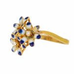 Blumenförmiger Ring, Mitte des 20. Jahrhunderts.