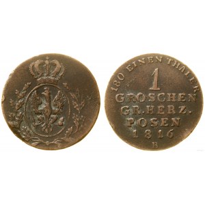 Poland, 1 grosz, 1816 B, Wrocław
