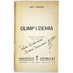 Zagorski Jerzy- Olympus and Earth [autograph and personal dedication to Tadeusz Lopalewski].