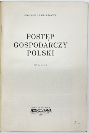 Kwiatkowski Eugenjusz- Economic Progress of Poland [Warsaw 1928].