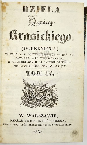 Dzieła Ignacego Krasickiego (Dopełnienia)[t.IV,1830]