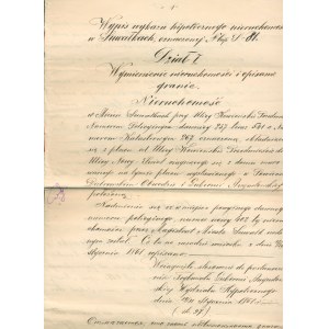 Odręcznie spisany wypis wykazu hipotecznego nieruchomości w Suwałkach (12.12.1932)
