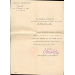 Zawiadomienie o uzyskaniu nominacji na stanowisko notariusza przy dziale hipotecznym Wydziału Zamiejscowego Sądu Okręgowego w Grodnie