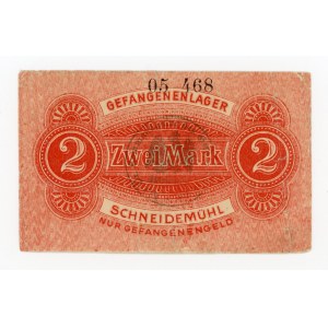 Piła/Schneidemühl 2 marki [1918]. Bon obozowy (260)