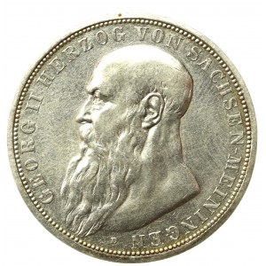 Niemcy, Saksonia-Meiningen, 3 marki 1908 (656)
