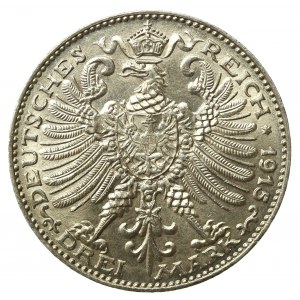 Niemcy, Saksonia-Weimar-Eisenach, 3 marki 1915, 100 lecie księstwa, Berlin (657)